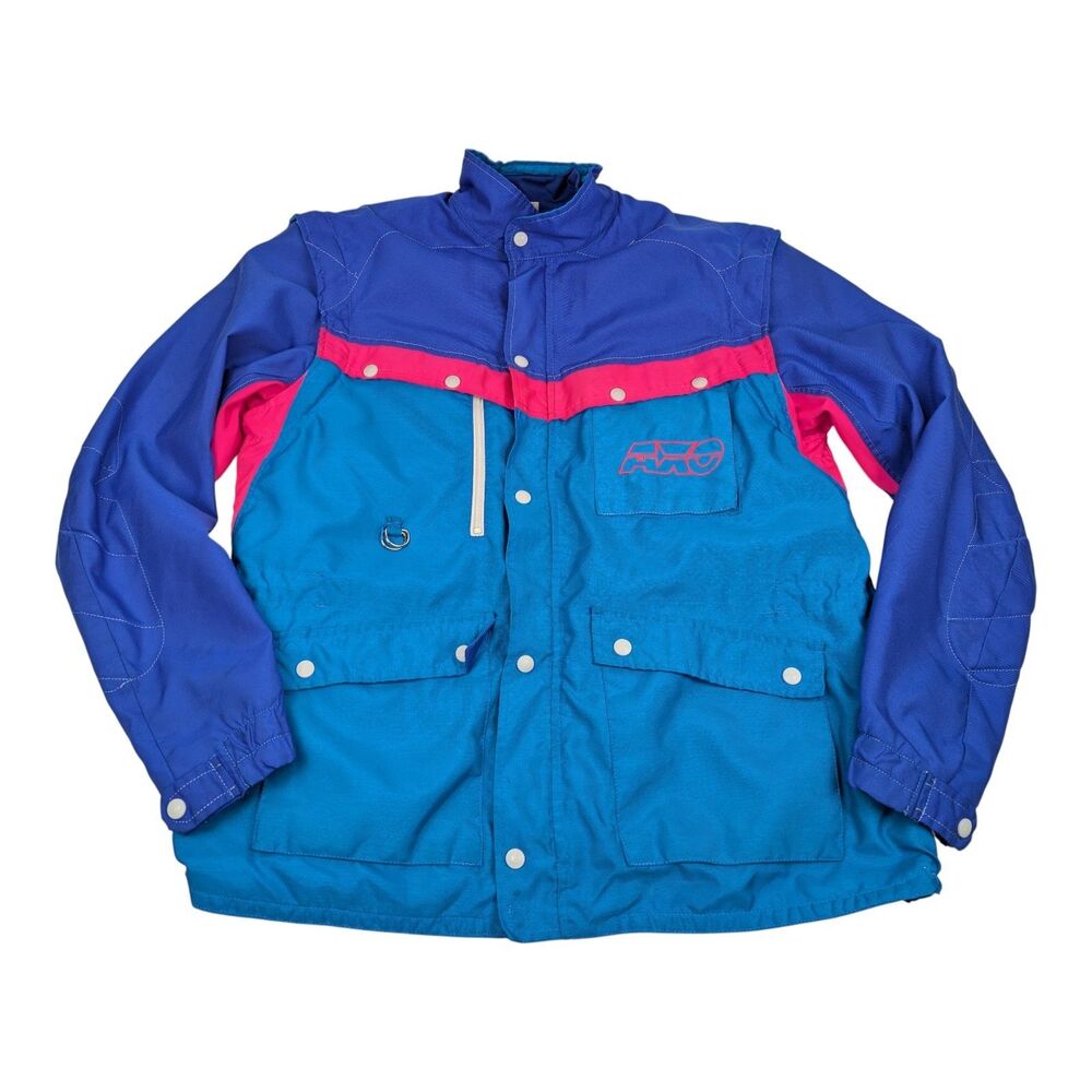 Vtg AXO SPORT Motocross Jacket Men's Sz XL 90s BMX w/ Removable‎ Liner + Sleeves